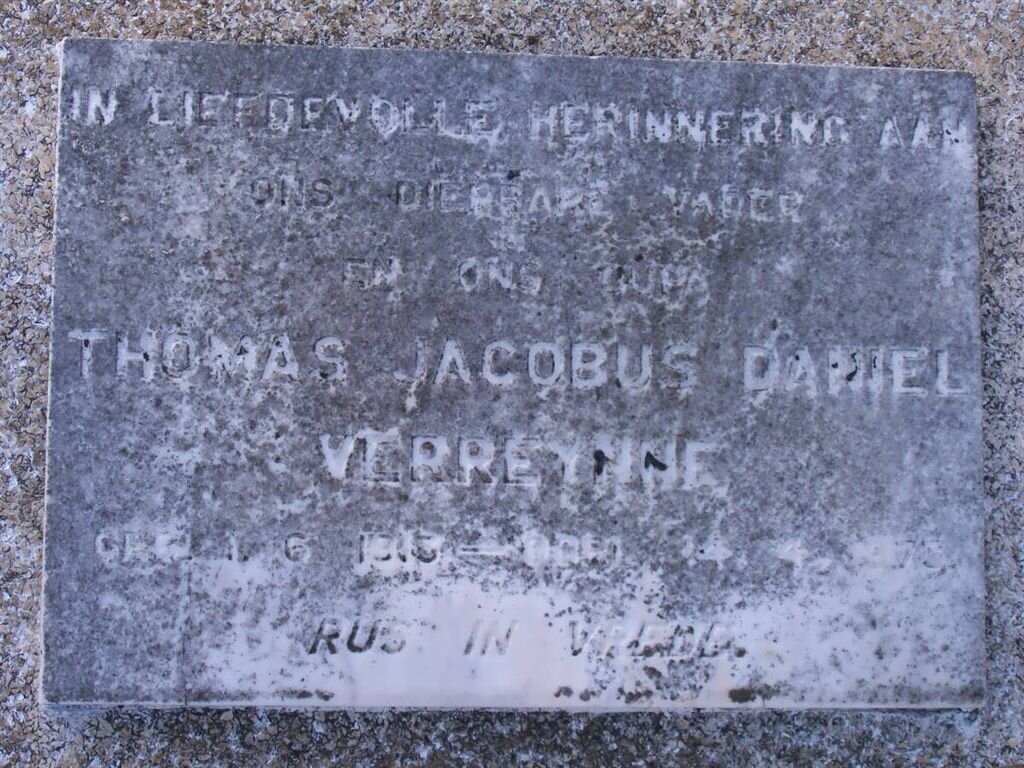VERREYNNE Thomas Jacobus Daniel 191?-1978