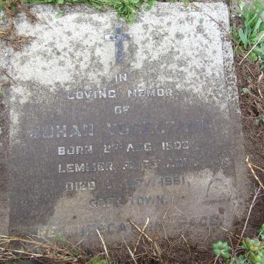 VOGELZANG Johan 1903-1961