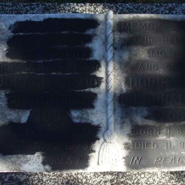 VOS Johann David ? -1975 &amp; Doris ? Bernhardina 1906-1984