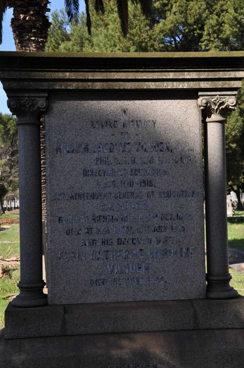 VILJOEN Willem Jacobus 185?-1929 &amp; Elsia Catherine Caroline -195?