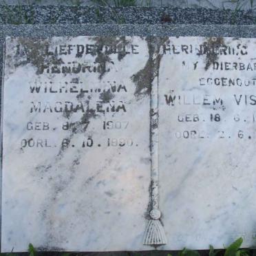 VISMER Willem 1907-1968 &amp; Wilhelmina Magdalena 1907-1990
