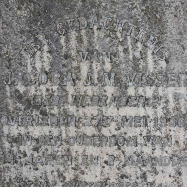 VISSER Jacoba nee LIEBENBERG -1906