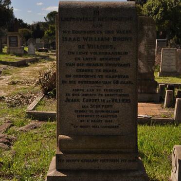VILLIERS Isaac William Brunt, de &amp; Jeane Cornelia SCHEPERS -1945