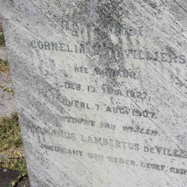 VILLIERS Cornelia S., de nee SPYKER 1827-1907