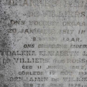 VILLIERS, de :: ROSSOUW