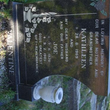 VALENTINE Joe 1926-1985 &amp; Kathleen -1969