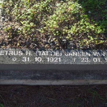 VUUREN Petrus H., Jansen van 1921-1949