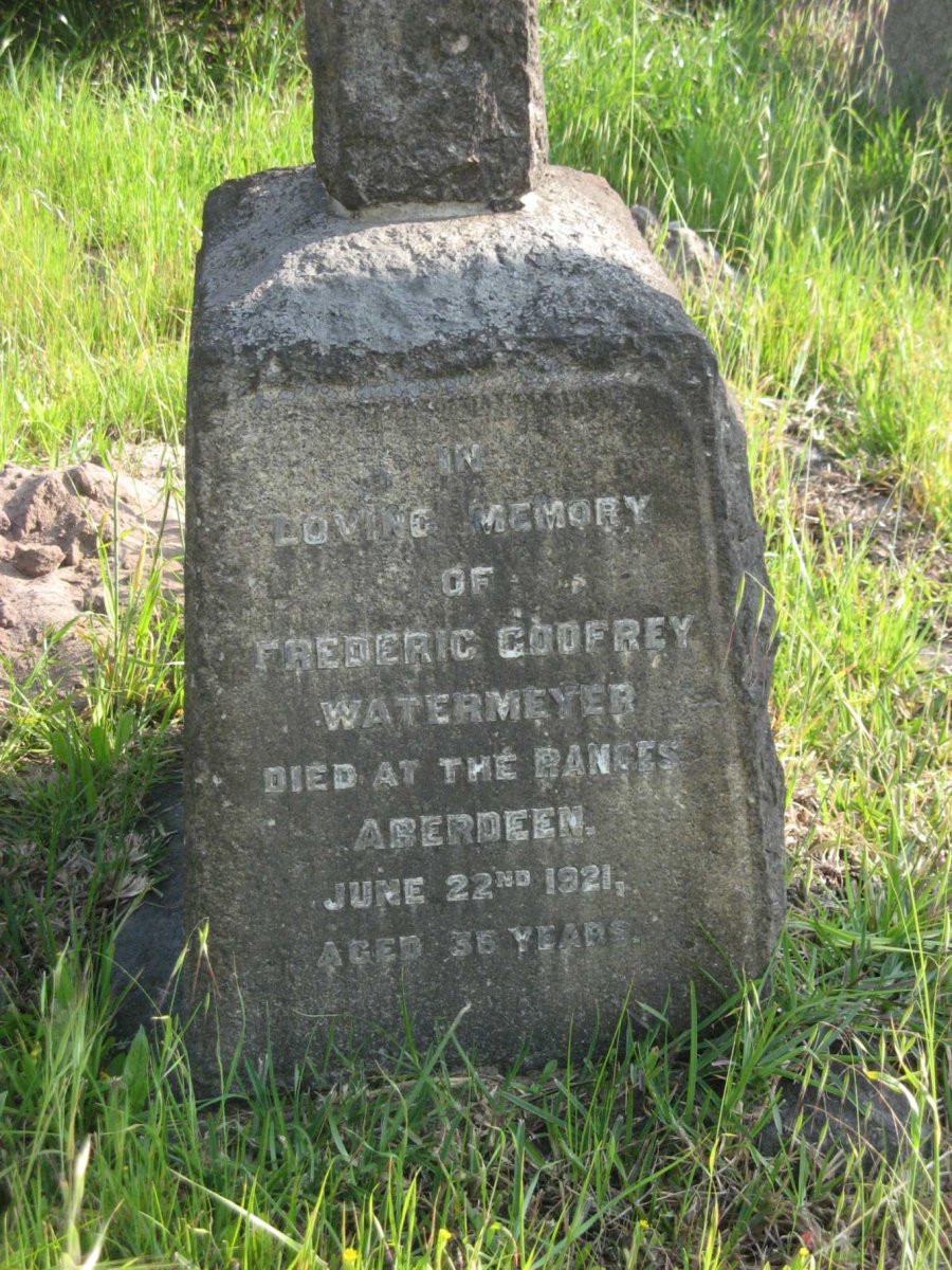 WATERMEYER Frederic Godfrey -1921