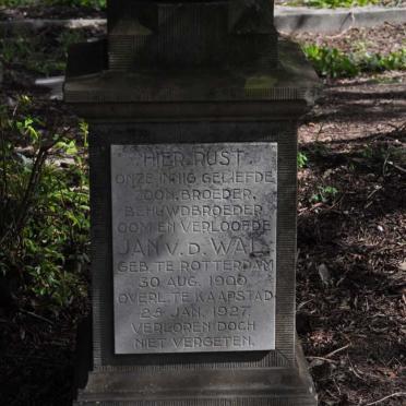 WAL Jan, v.d. 1900-1927