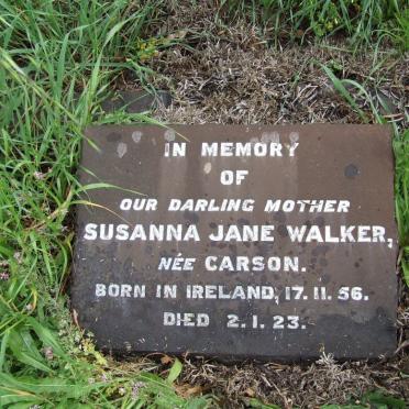 WALKER Susanna Jane nee CARSON 1856-1923
