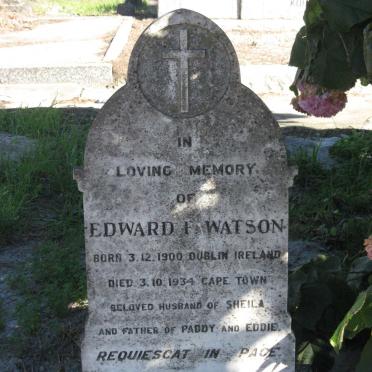 WATSON Edward F. 1900-1934