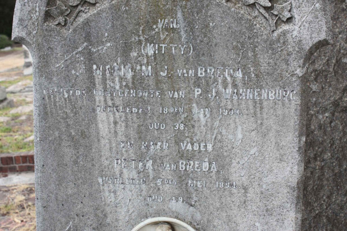 WANNENBURG Maria M.J. nee VAN BREDA -1903 :: VAN BREDA Peter -1894
