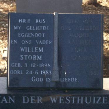 WESTHUIZEN Willem Storm, van der 1898-1983 &amp; Rachel Lena LAZARUS 1904-1986