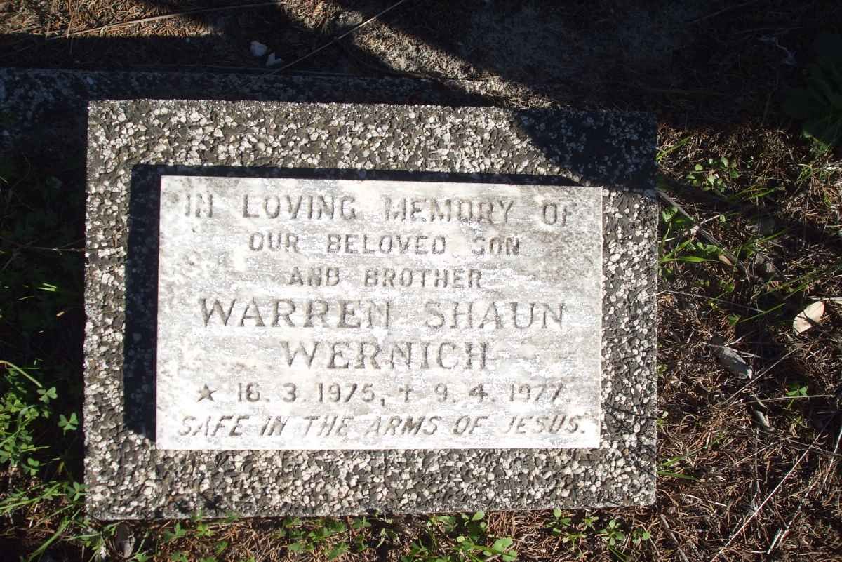 WERNICH Warren Shaun 1975-1977