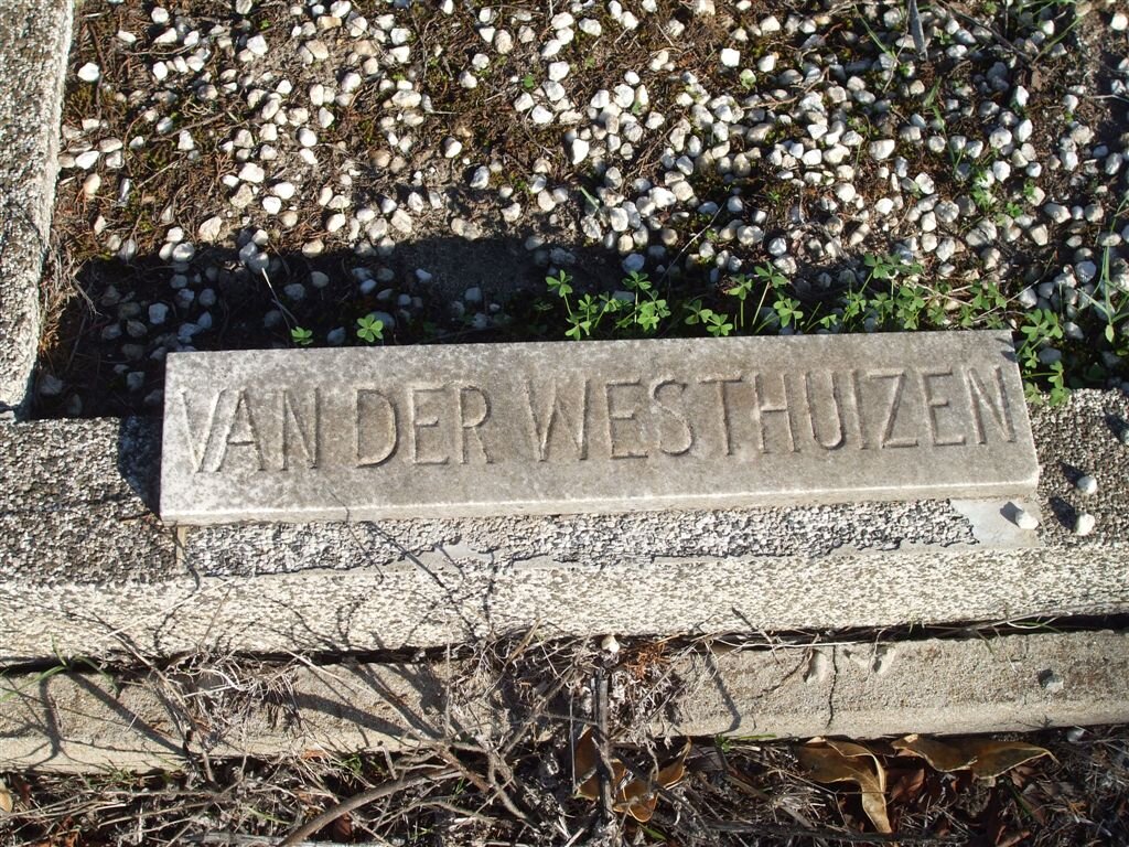 WESTHUIZEN, van der