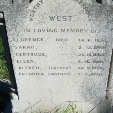 WEST Alfred  -1906 &amp; Fredrica  -1920