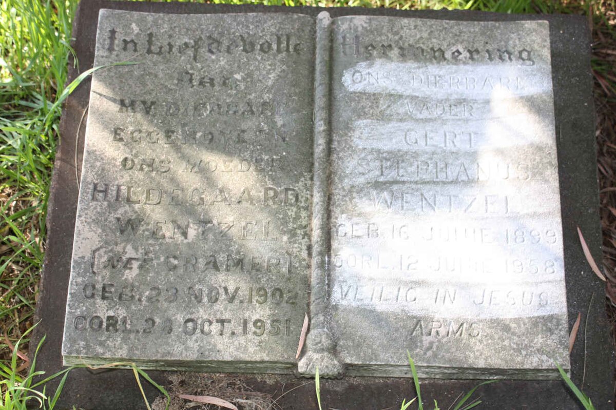 WENTZEL Gert Stephanus 1899-1958 &amp; Hildegaard CRAMER 1902-1951