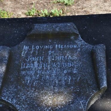 WEBBER John Thomas Hamlin -1923