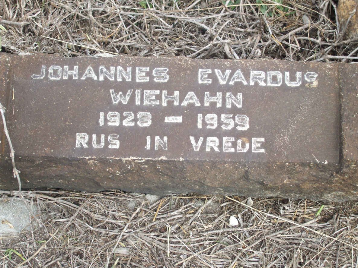 WIEHAHN Johannes Evardus 1928-1959
