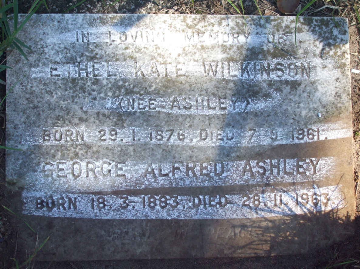 WILKINSON Ethel Kate nee ASHLEY  1876-1961 :: ASHLEY George Alfred 1883-1963