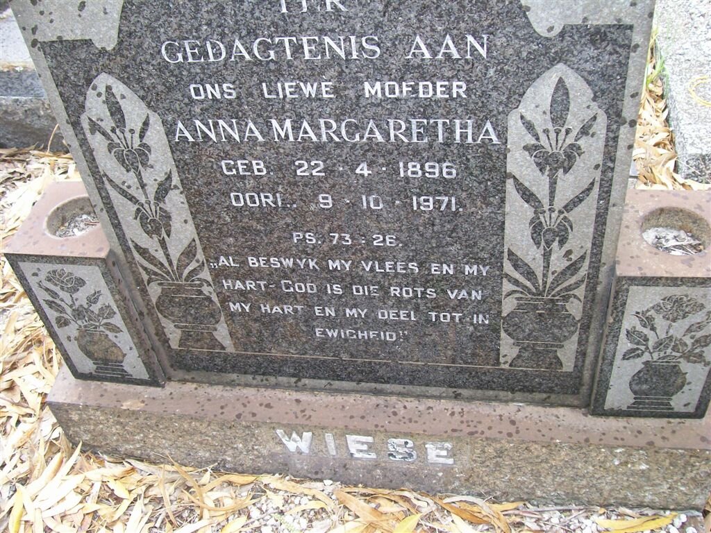 WIESE Anna Margaretha 1896-1971