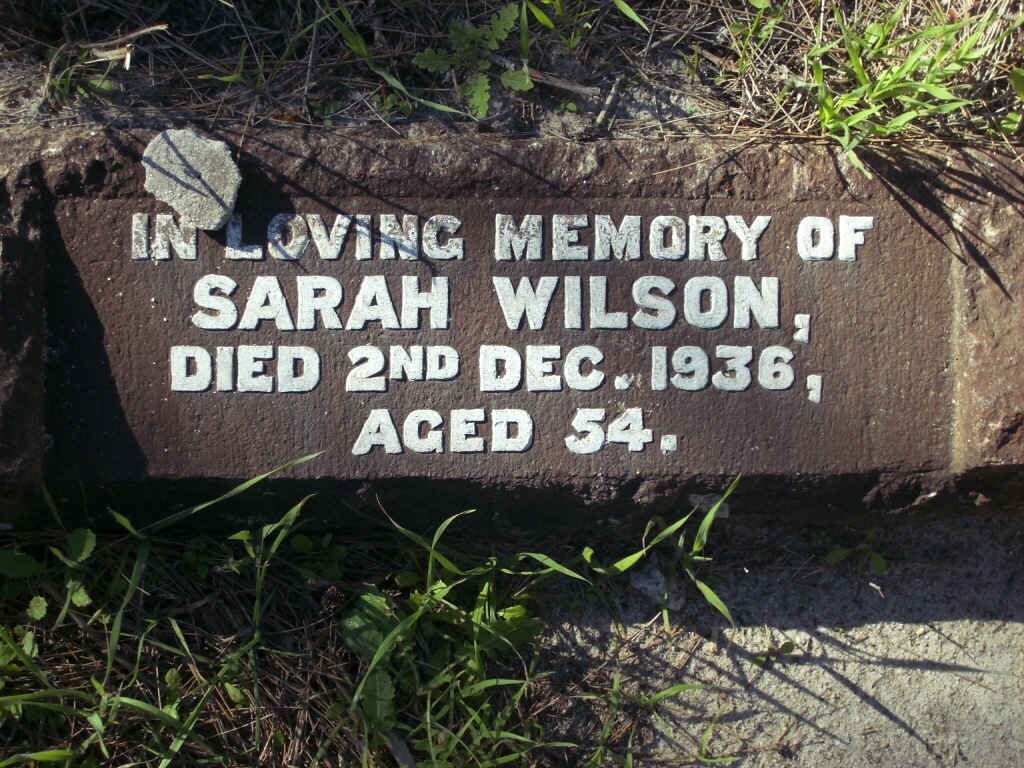 WILSON Sarah  -1936 