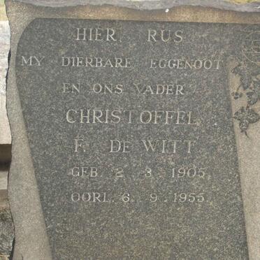 WITT Christoffel F., de 1905-1955