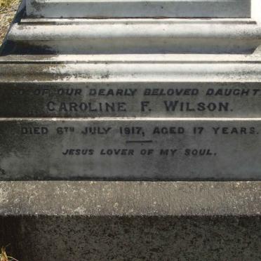 WILSON Caroline F. -1917