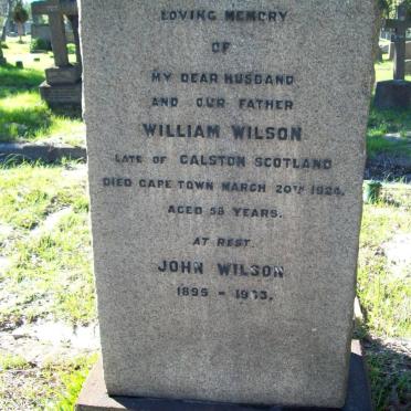 WILSON William -1924 :: WILSON John 1895-1963