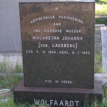 WOLFAARDT Margaretha Johanna nee LAUSBERG 1885-1965