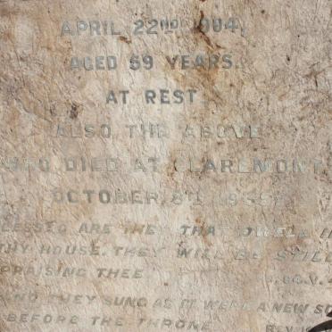 WOOD John H. -1935 :: WOOD Elizabeth -1904 :: WOOD Mary 1863-1949 :: WOOD Marie 1852-1936