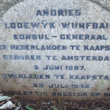 WURFBAIN Andries Lodewyk 1897-1946