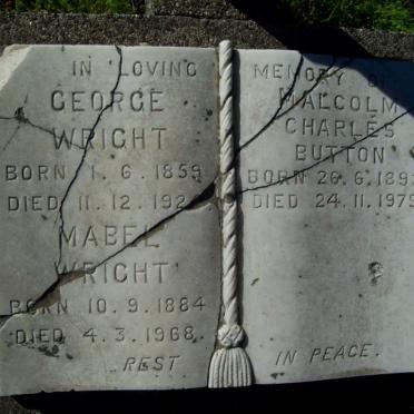 WRIGHT George 1859-192? :: WRIGHT Mabel 1884-1968 :: BUTTON Malcolm Charles 1892-1975