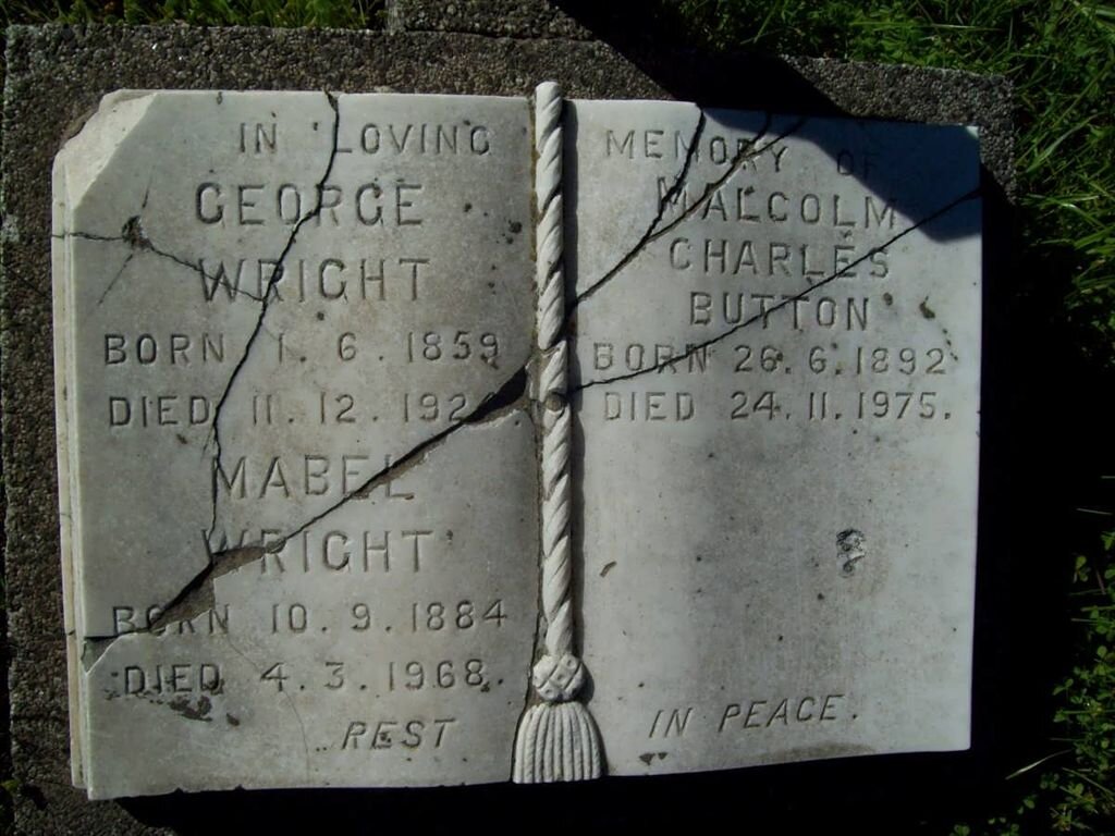 WRIGHT George 1859-192? :: WRIGHT Mabel 1884-1968 :: BUTTON Malcolm Charles 1892-1975