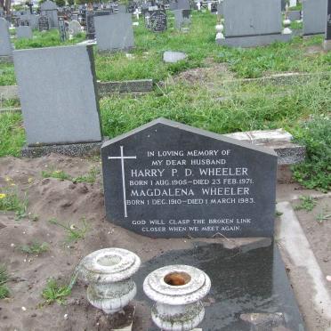 WHEELER Harry P.D. 1905-1971 &amp; Magdalena 1910-1983