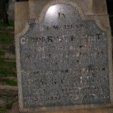 WHITE Edwin G. -1932 &amp; Catherine E. -1913