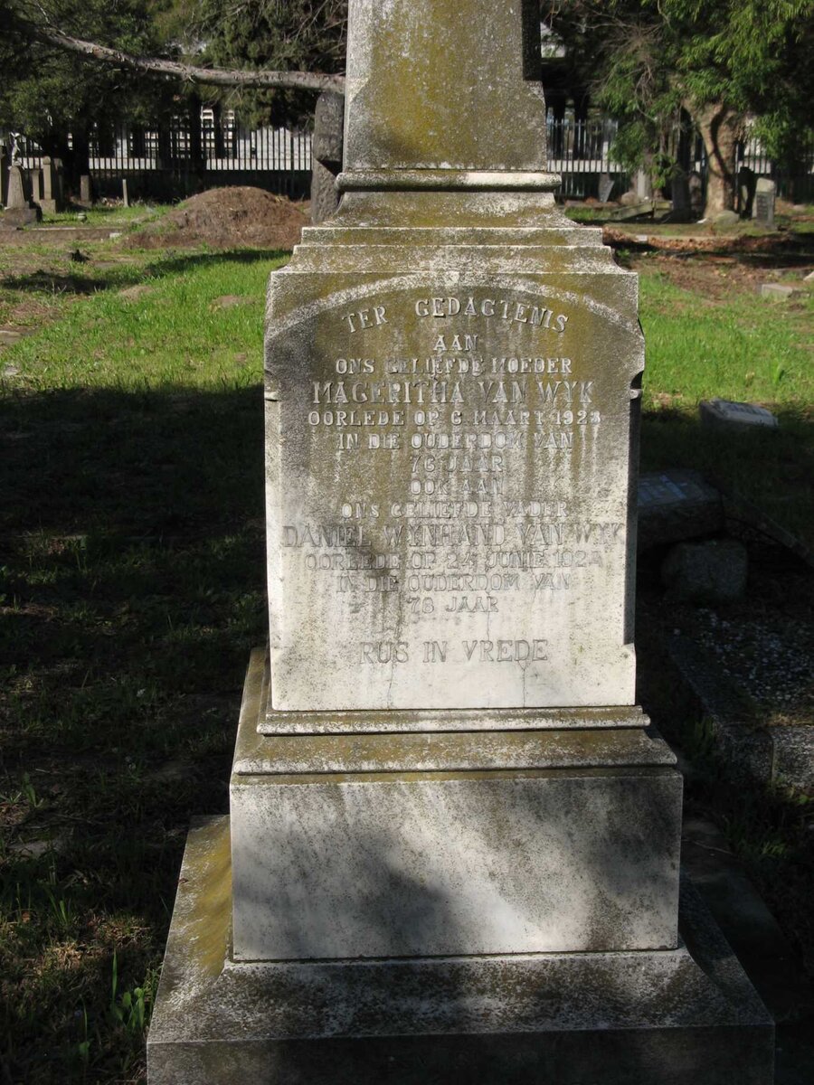 WYK Daniel Wynhand, van -1924 &amp; Mageritha -1923