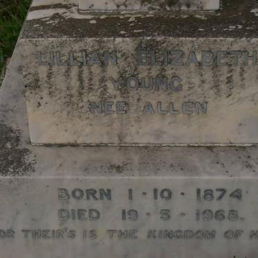 YOUNG Lillian Elizabeth nee ALLEN 1874-1968