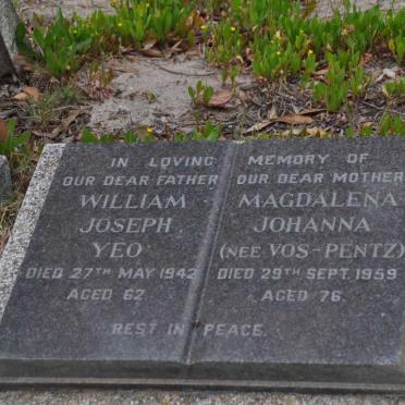 YEO William Joseph -1942 &amp; Magdalena Johanna VOS-PENTZ -1959