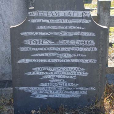 YALLOP John -1881 :: YALLOP William -1858 :: YALLOP John -1861 :: YALLOP Charles