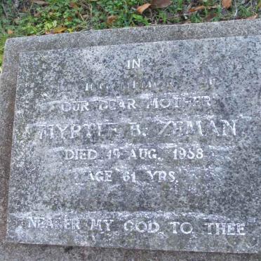 ZEMAN Myrtle B. -1958