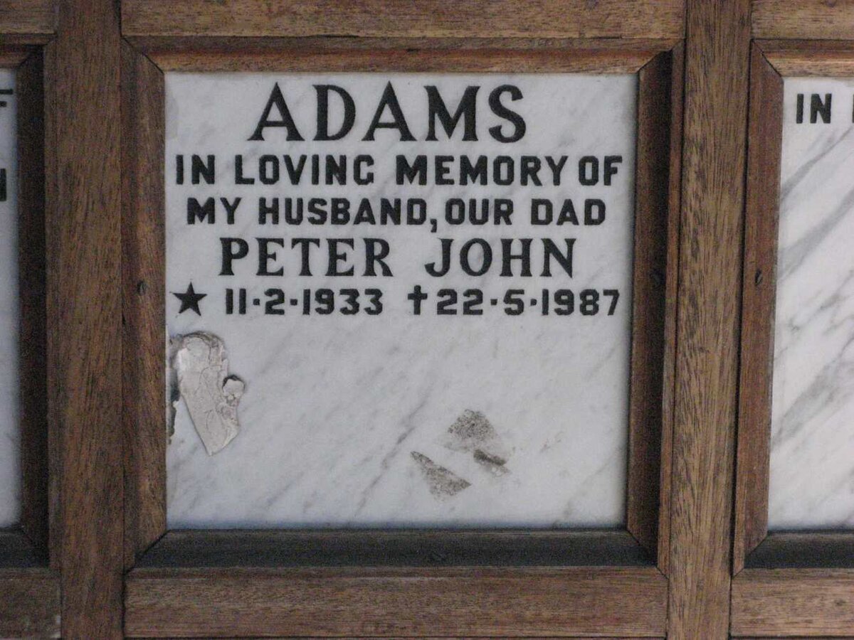 ADAMS Peter John 1933-1987