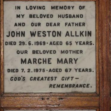 ALLKIN John Weston -1969 &amp; Marche Mary-1975