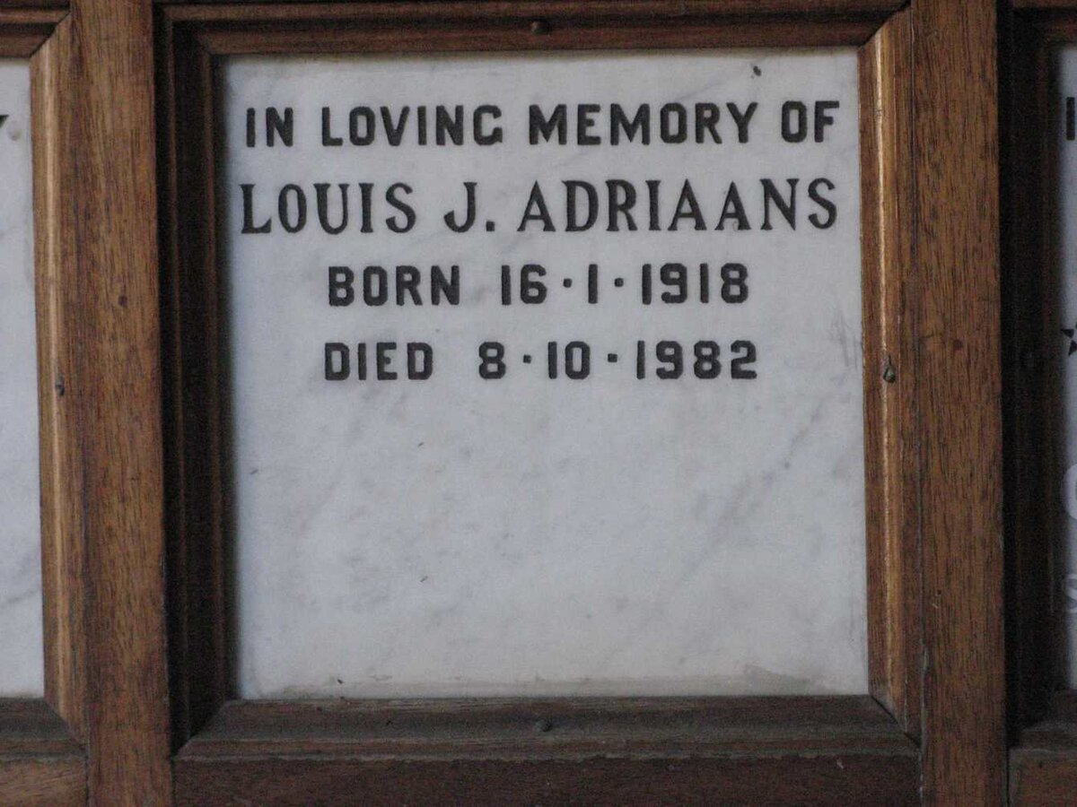 ADRIAANS Louis J. 1918-1982