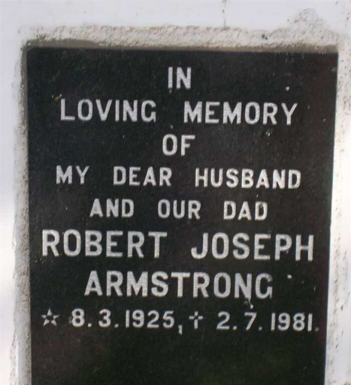ARMSTRONG Robert Joseph 1925-1981