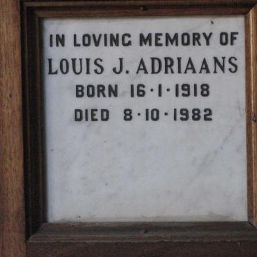 ADRIAANS Louis J. 1918-1982