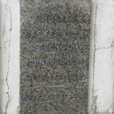 ATKINSON Phyllis, BASKERVILLE 1896-1961