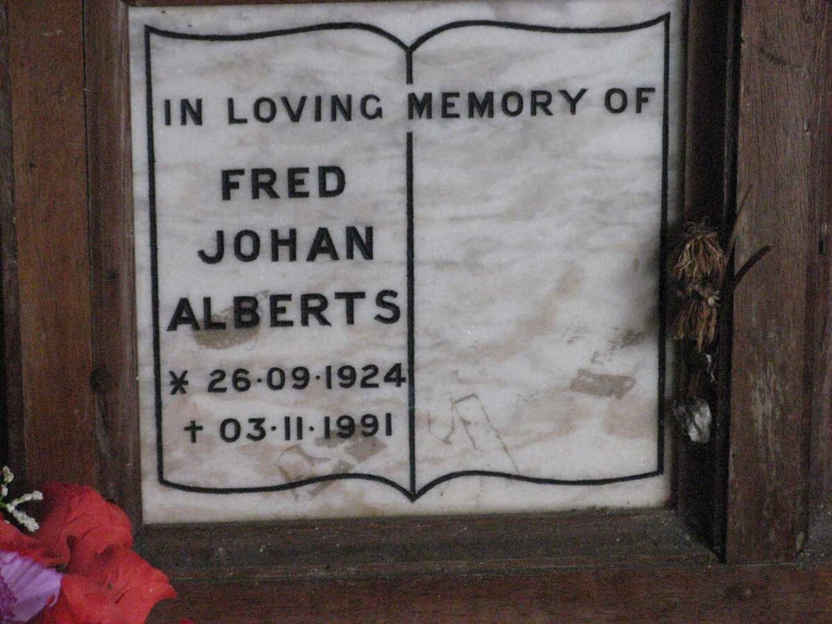 ALBERTS Fred Johan 1924-1991