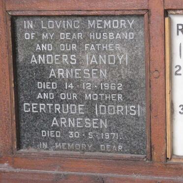 ARNESEN Anders -1962 &amp; Gertrude -1971