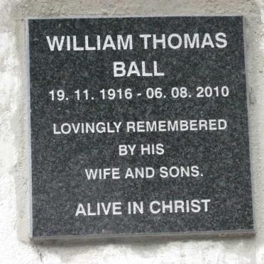 BALL William Thomas 1916-2010